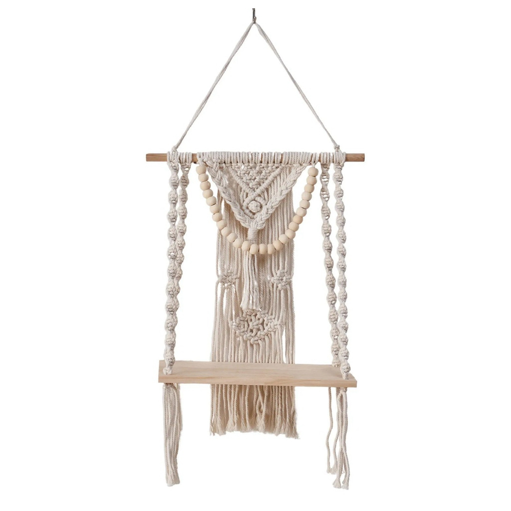 Boho Style Wall Hanging Shelf